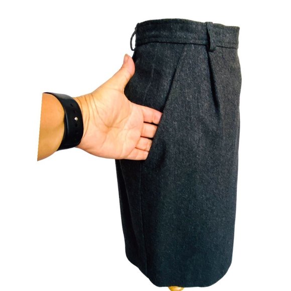 Yves Saint Laurent Rive Gauche Pencil Skirt YSL Vintage 70s 34 Made in France - Picture 9 of 11